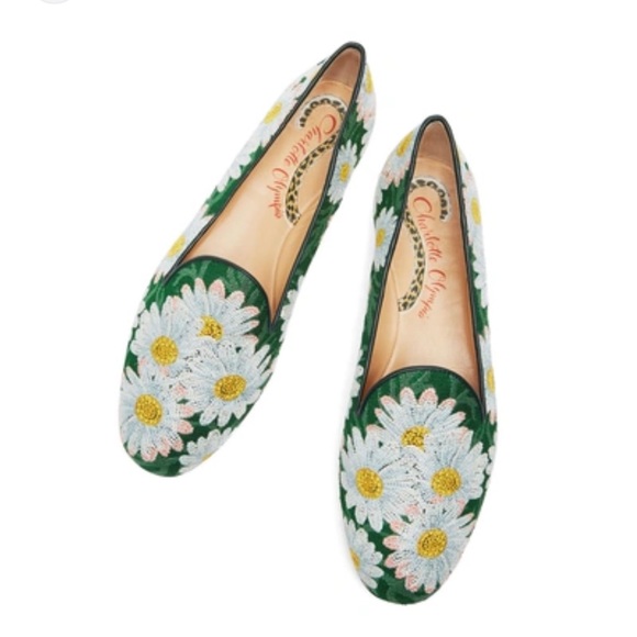 Charlotte Olympia Shoes - Charlotte Olympia embroidered flats loafers